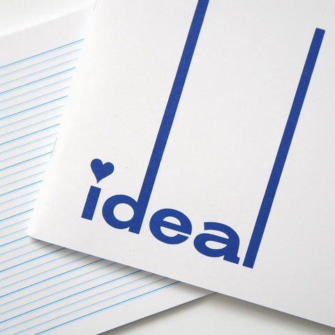 White and Blue Ideal Notebooks with Lined Paper, Slim Ruled | RAD AND HUNGRY