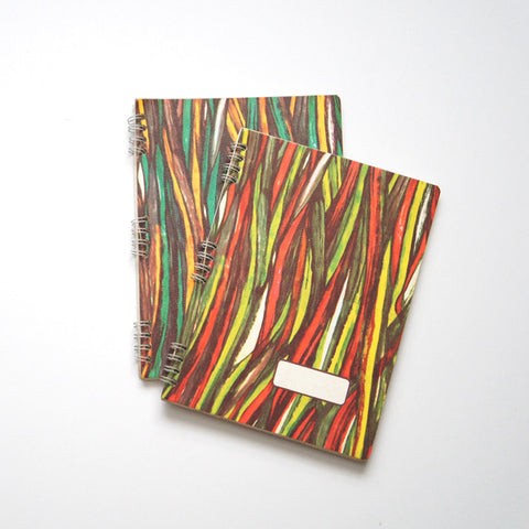 60's Italian Spiral-Bound Notebooks - Bamboo