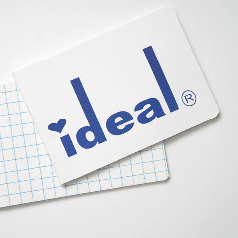 White and Blue Ideal Notebooks with Graph Paper | RAD AND HUNGRY